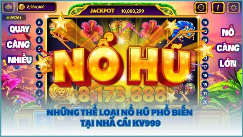 Những thể loại Nổ Hũ phổ biến tại nhà cái KV999